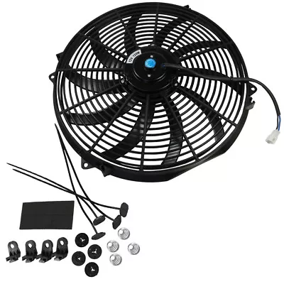 $35.99 • Buy Universal 12V 16 Inch Fan Electric Radiator Engine Cooling Slim Fan Mounting Kit