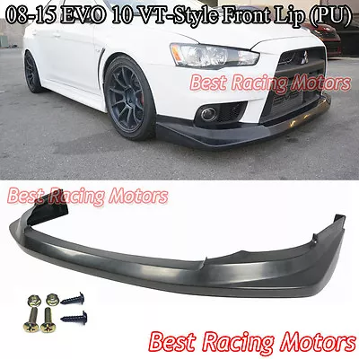 For 2008-2015 Mitsubishi EVO 10 Voltex Style Front Bumper Lip (Urethane) • $189.99