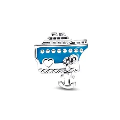 $44.99 • Buy PANDORA Charm Sterling Silver ALE S925 BLUE ANCHORED CRUISE SHIP 792198C01 Gc