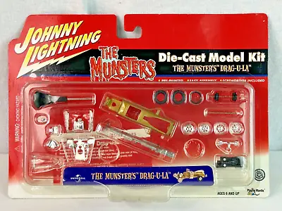 Johnny Lightning The Munsters Drag-U-La Car Gold Diecast Model Kit 1/64 Scale  • $19.99