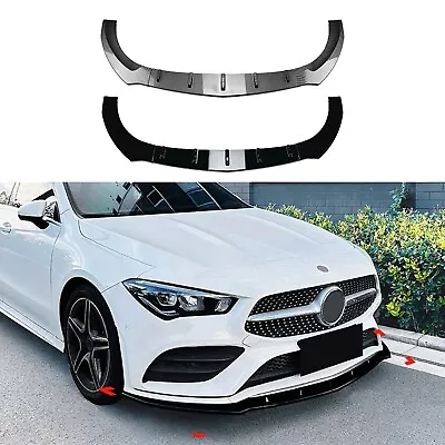 Gloss Black Front Spoiler Lip Splitter For Mercedes Benz CLA C118 X118 2020-2023 • $66.29