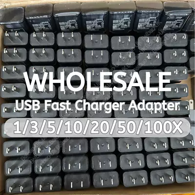 Wholesale Bulk Adaptive USB Fast Wall Charger Power Adapter For Samsung S22 S20 • $7.58