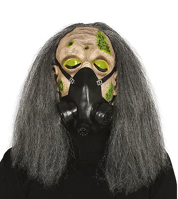 Zombie Man Nuclear Gas Mask Hazmat Chemical Apocalypse Halloween Fancy Dress • £14.99