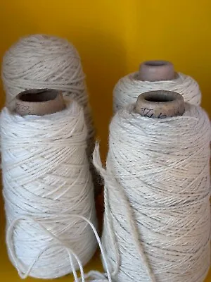 NICE Lot 4 Weaving Spool Cone Peru #4-5 Alpaca Wool Yarn Mix 2lb 10oz 1200gr 280 • $17
