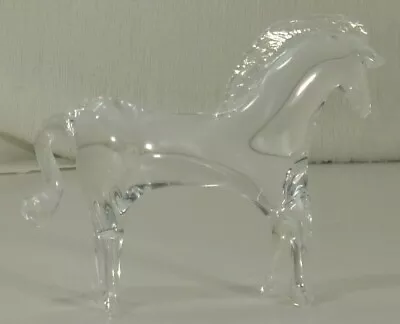 Vintage Miniature Glass Pony Horse Clear Glass  Unmarked • $9.95