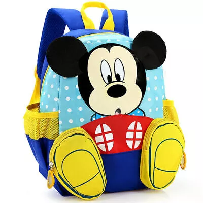 Kids Girl Boys Cartoon Mickey Minnie Mouse Rucksack School Bags Travel Backpacks • £15.75