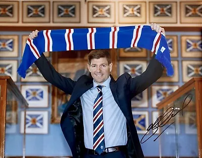 £49.95 • Buy Steven Gerrard Signed Photo - Rangers Fc - AFTAL OnlineCOA 