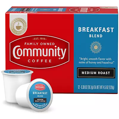 Breakfast Blend 12 Count Coffee Pods Medium Roast Compatible With Keurig 2.0 K • £7.50