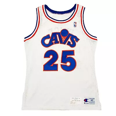 Rare Cleveland Cavaliers #25 Mark Price Game Worn Champion Jersey. Size 42 + 2 • $2500