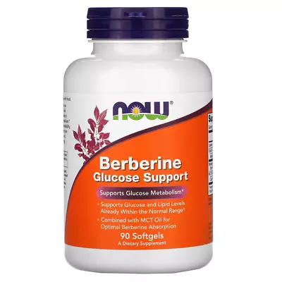 NOW Foods Berberine Glucose Support 90 Softgels | Supports Glucose Metabolism • £32.50