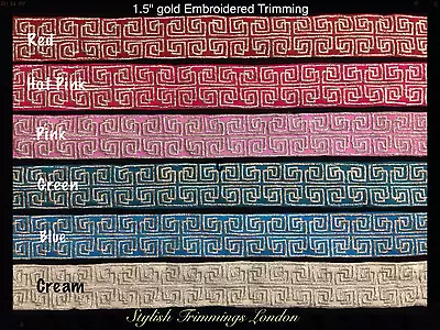 £2.99 • Buy Embroidery Ribbon Border Trimming-Indian Sari Kameez Dress Upholstery -Per Yard