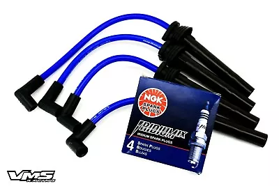 Vms Blue Ignition Wires Ngk Iridium Spark Plugs For 02-06 Mini Cooper 1.6 • $74.99