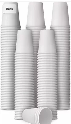 300 Pcs Disposable Paper Cups For Hot And Cold Drinks  / 7oz – 180ml  • £16.99