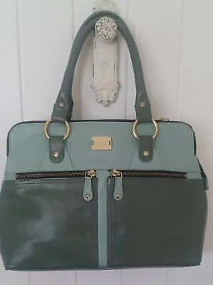 £45 • Buy Modalu Pippa Green Handbag Leather Shoulder Grab Bag On Trend Colours