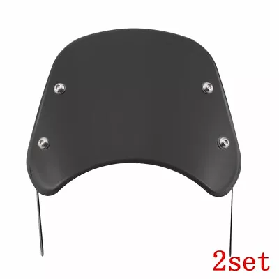 Motorcycle 5 / 7'' Round Headlight Black Fairing Windshield WindScreen 2pcs • $37.98