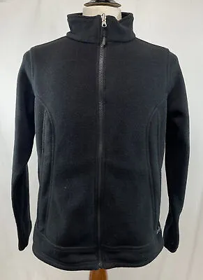 Cabelas Black Large Mens Polartec Full Zip Fleece Long Sleeve Work Jacket • $15.50