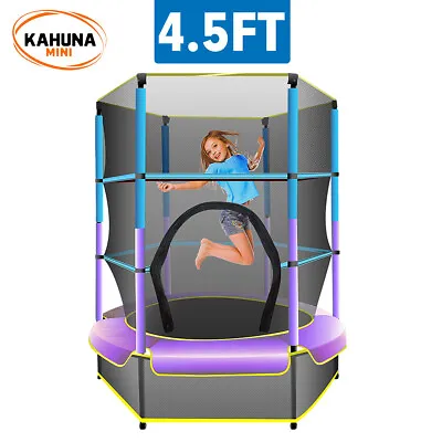 $305.10 • Buy Kahuna Mini 4.5ft Trampoline Blue Purple Enclosure Safety Net Trampolines