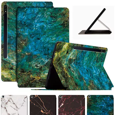 Leather Marble Case Stand Cover For Samsung Galaxy Tab S7 FE S8 Plus 11  12.4  • $19.90