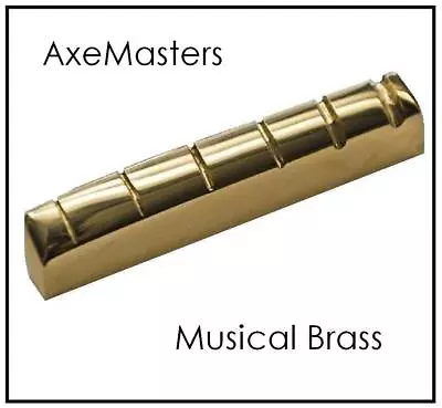 AlwaysHandCrafted Slotted BRASS NUT Handmade For EPIPHONE JUMBO Acoustic Guitar  • $14.99