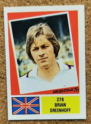 FKS Argentina 78 1978 World Cup Football Unused Sticker #278 England GREENHOFF • £2