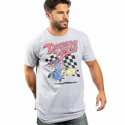 Official Wacky Races Mens Dastardly & Muttley T-shirt Grey S - XXL • £13.99