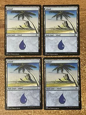 MTG *Set Of 4 Etched Foil Island Basic Land 484* (NM) Modern Horizons 2 Magic • $3