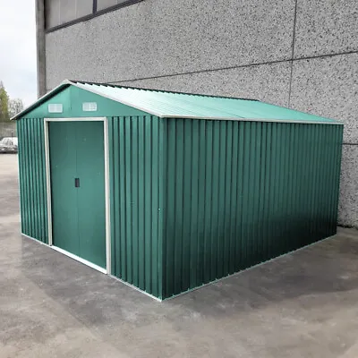 Garden Storage Shed Metal Outdoor With Base 4 6 8 10 12FT Tool Box All-Weather • £349.95