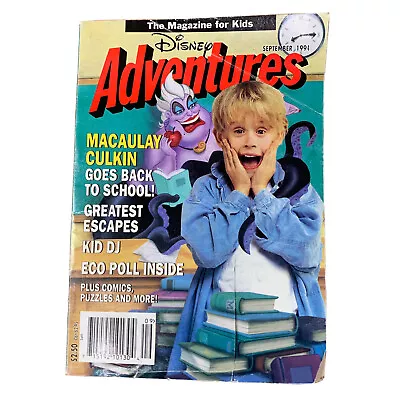 $2 • Buy Disney Adventures The Magazine For Kids Sept 1991 Macaulay Culkin Vintage