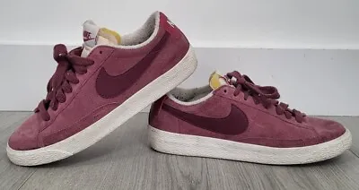 £22.99 • Buy Nike Blazer Low Suede Pink/Purple Woman's Trainers UK Size 5 Shoes White Laces