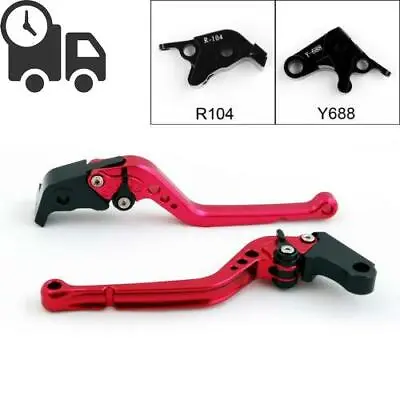 Long Brake Clutch Levers For Yamaha YZF R6 05-14 YZF R1 04-08 R6S Red UK • £25.18
