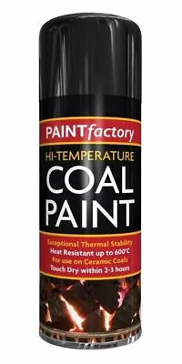 Black Coal Paint 400ml Rejuvenates Gas Fire Coals Spray Can Gallery Paint • £7.20