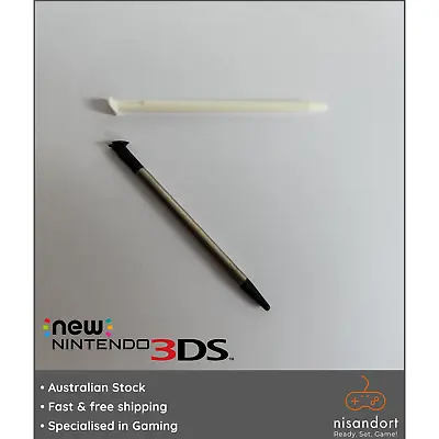 2x New Nintendo 3DS Stylus White/Black Retractable 🕹 (KTR-004) - Aust Seller • $4.95