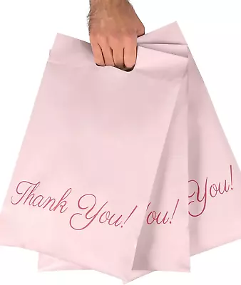 Pink Poly Mailers With Handle 10X13 100 Pack Shipping Bags For Clothing Packag • $28.80