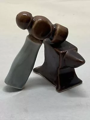 RARE Vintage Anvil & Hammer Ceramic Salt And Pepper Shakers Rare Salt Shaker • $12.95