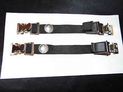 Buffalo Nickle Motorcycle Pants Boot Strap Stirrup Heavy Duty Clip Made In USA • $24.99