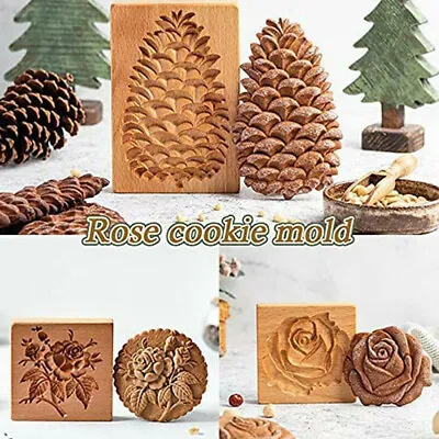 $5.12 • Buy Baking Tools Cookie Mold Christmas Flower Pine Cones Gingerbread DIY Supplies