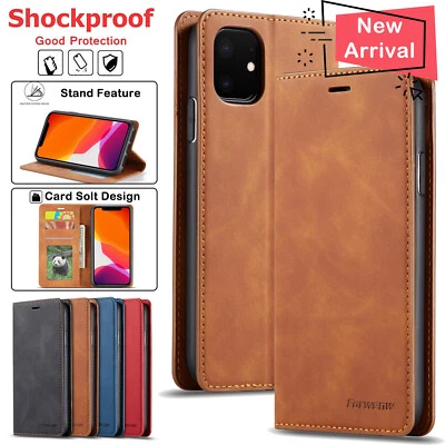 $14.16 • Buy Flip Wallet Card Holder Slots Magnetic Case For IPhone 14 13 Pro Max 12 11 XS XR