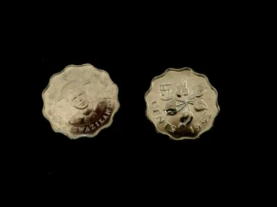 $59.99 • Buy Swaziland 5 CENTS KM-40.2 1992 RARE  Magnetic Nickel Steel  LILY KING UNC COIN