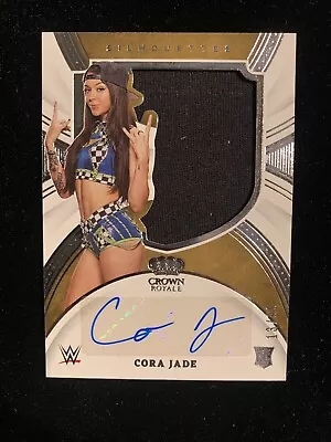 Cora Jade 2022 Panini Chronicle WWE RC Crown Royale Silhouette Patch Auto #13/99 • $59.99