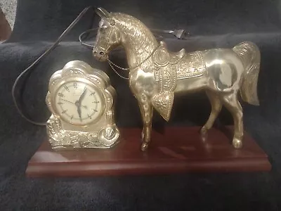 Vintage Clock Western Themed Horse  1950's United Clock   -   Working Condition  • $36