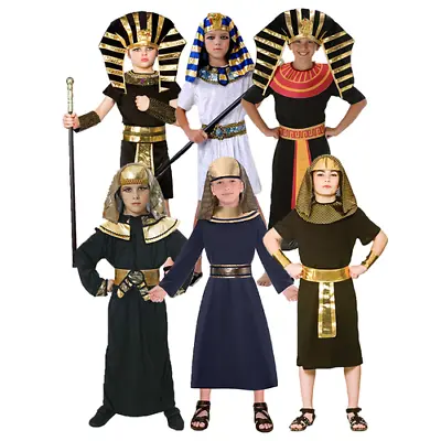 Egyptian Boys Fancy Dress Historic Ancient Egypt Pharaoh Childrens Kids Costume • £9.99