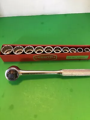 Proto 3/8” SAE 12 Point Socket Set With Ratchet And Tray • $60