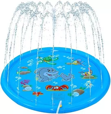 New 67  Kids Sprinkler Play Splash Pad Mat Wading Pool Summer Outdoor Water Toys • $11.99