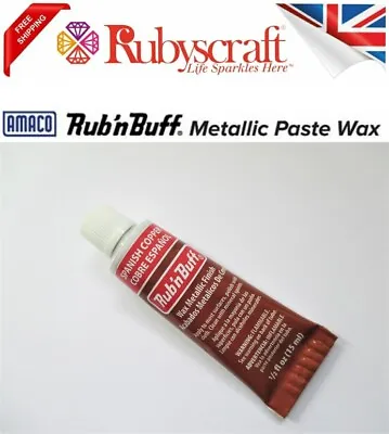£9.99 • Buy Rub N Buff Original Metallic Gilding Wax Spanish Copper Wood Frame Paste 15ml