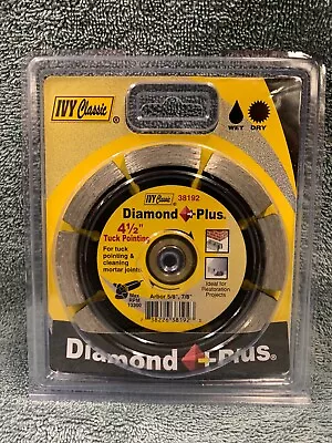 Tuck Pointing Diamond Blade  4-1/2  Wide By 1/4  Thick  By  IVY Classic 38192 • $10.99