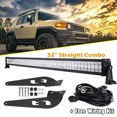 For Toyota FJ CRUISER 2007-2014 52 Inch LED Light Bar + Mount Brackets + Wiring • $159.98