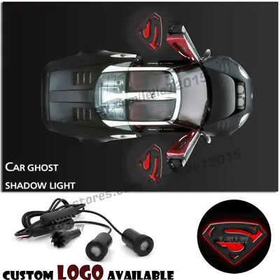 Red Superman Symbol Car Door Ghost Shadow Welcome Courtesy Projector Laser Light • $17.01