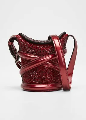 Alexander McQueen The Curve Mini Bag Crystal Embellished Red • $402.38