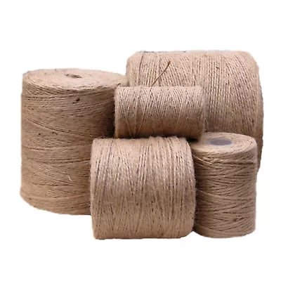 £24.99 • Buy 10m-1000m Metre Natural Brown Shabby Style Rustic Twine String Shank Craft Jute!