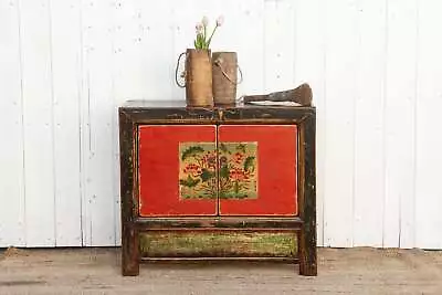 Vintage Painted Floral Cabinet • $1825